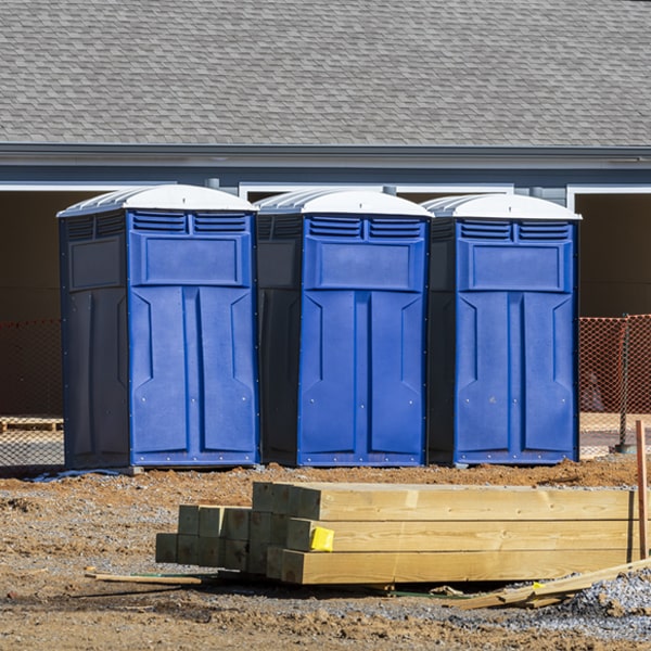 what is the expected delivery and pickup timeframe for the portable toilets in Hilger